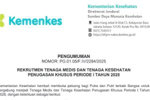Kemenkes Rekrut Tenaga Kesehatan Untuk Penugasan Khusus, Mungkin Anda Memenuhi Syarat?