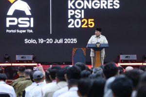 Di Kongres PSI, Prabowo Ungkap Filosofi Pemimpin Seperti Bumi dan Samudra