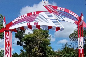 Langganan Juara, Desa Taaba Tampilkan Gapura Unik untuk HUT RI ke-80