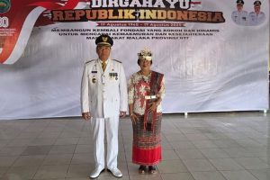 Bupati SBS dan Ketua TP PKK Malaka Hadiri Peringatan HUT ke-80 RI